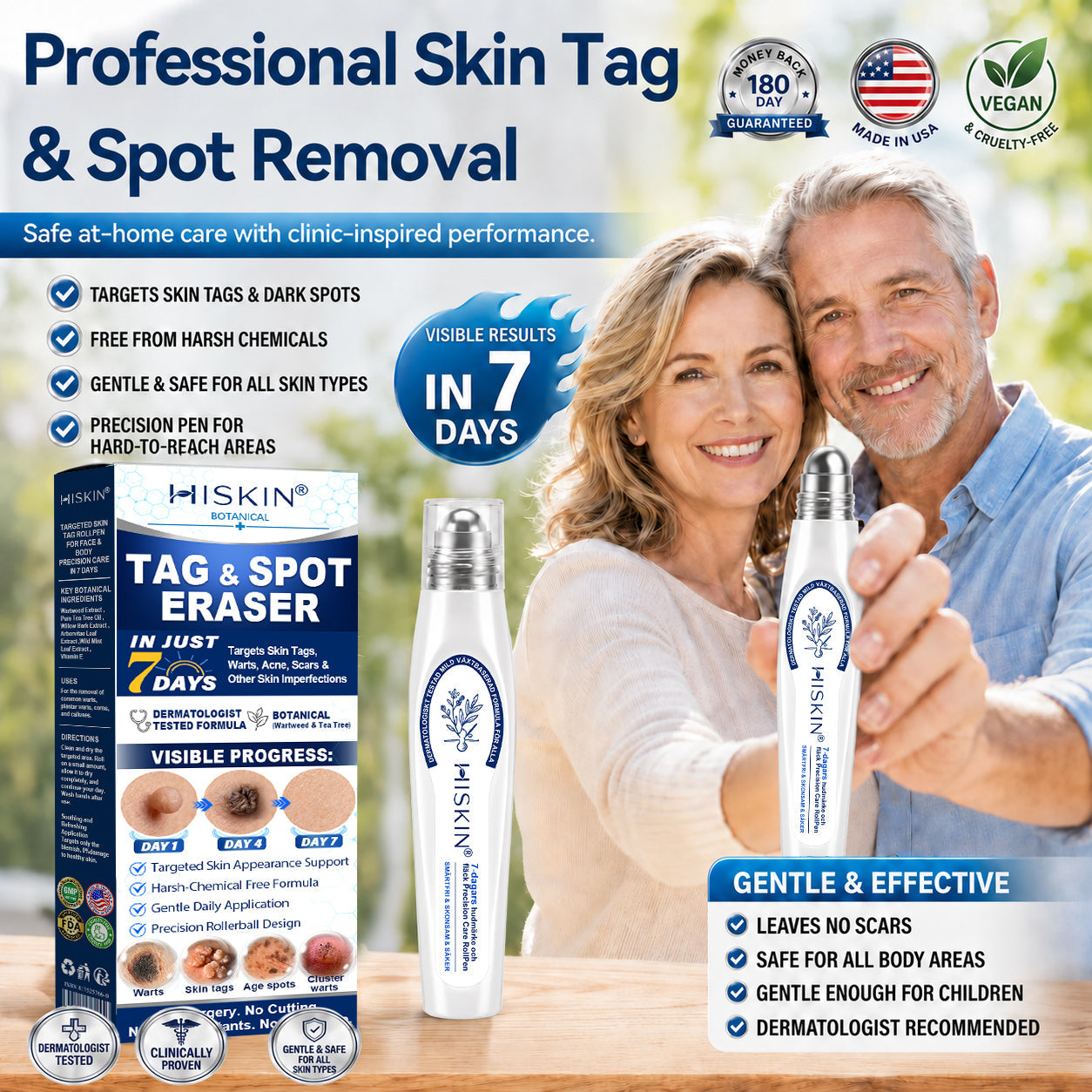🔥 Save Up to 50% | HISKIN® Skin Tag & Spot Eraser Rollerball Pen | Fast & Gentle Skin Care