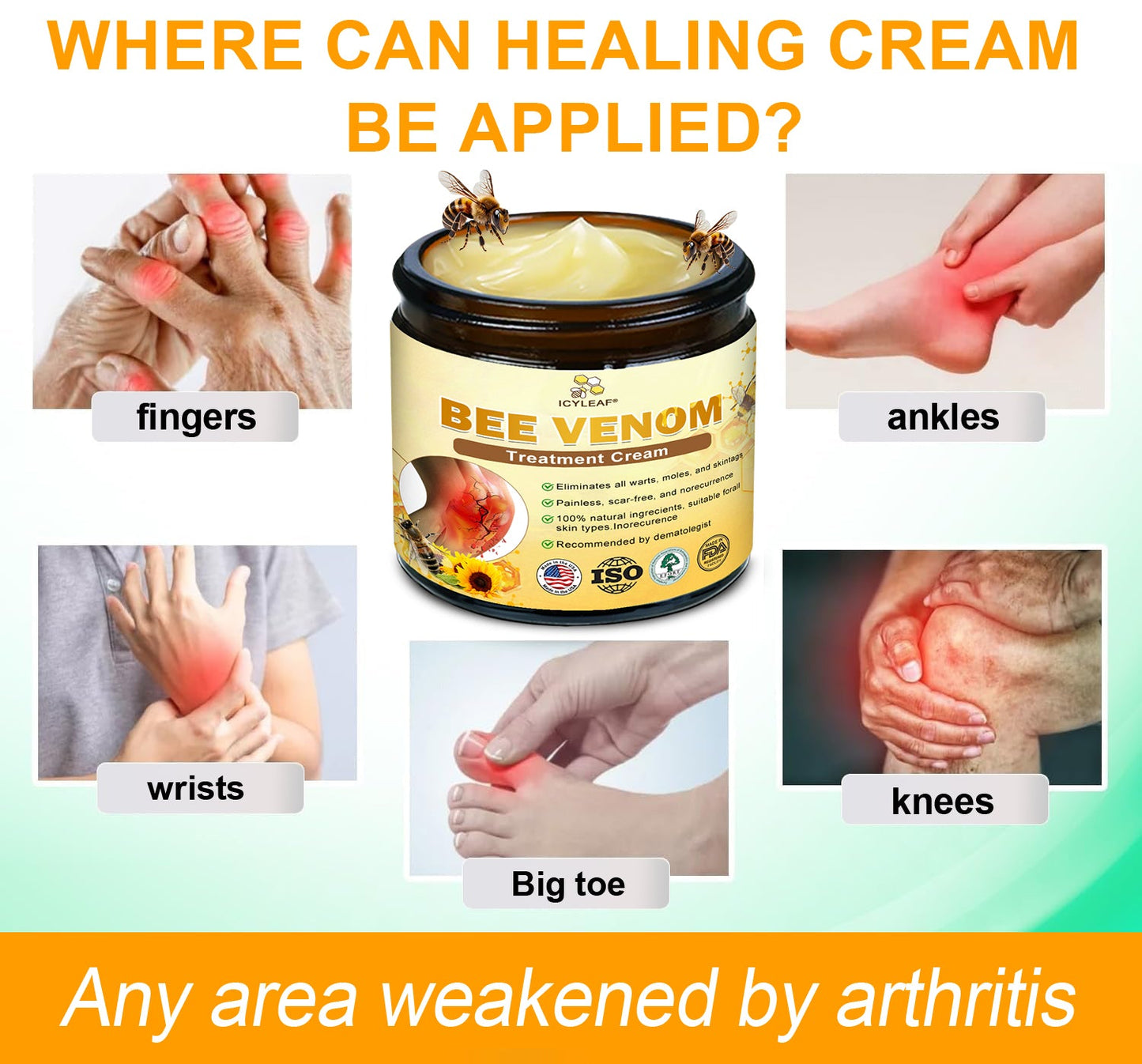 ICYLEAF@ Bee Venom Pain-Relief Bone Healing Cream 🎊🎊(Specially for older adults)